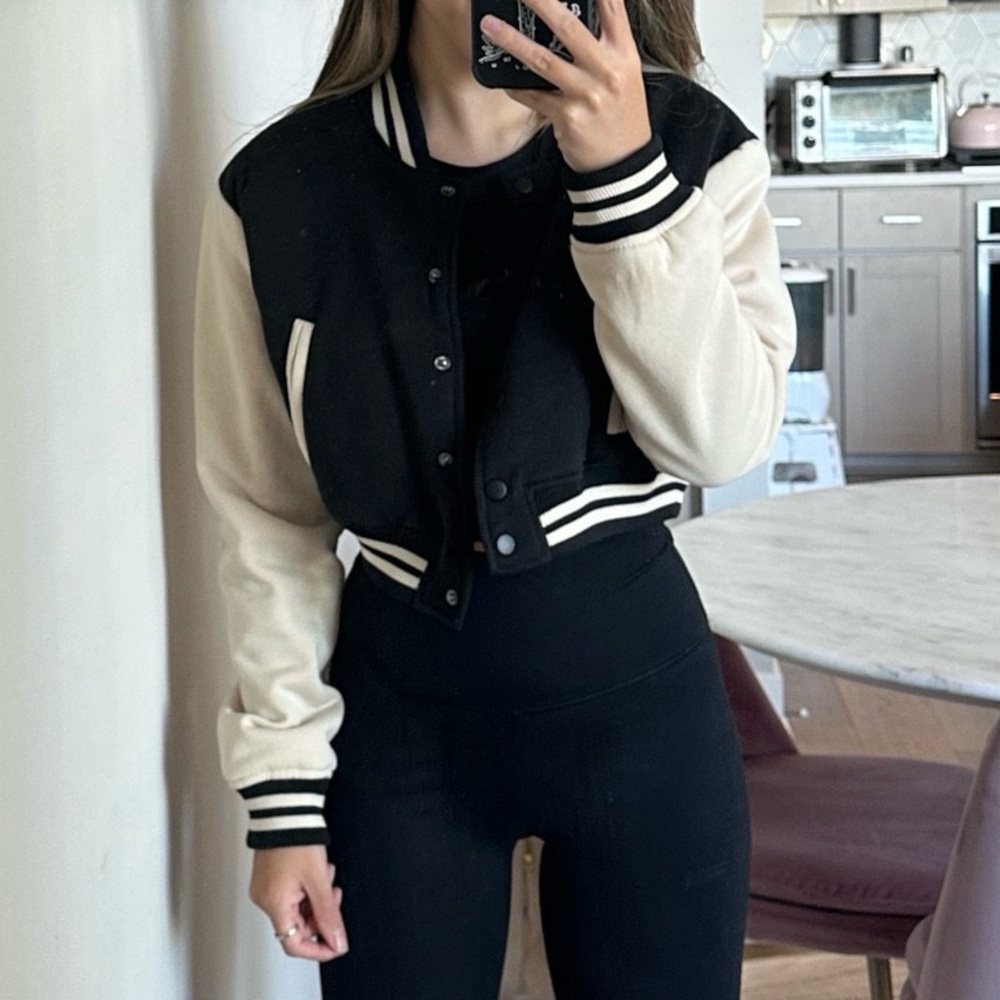 Faux Sherpa Varisty Jacket